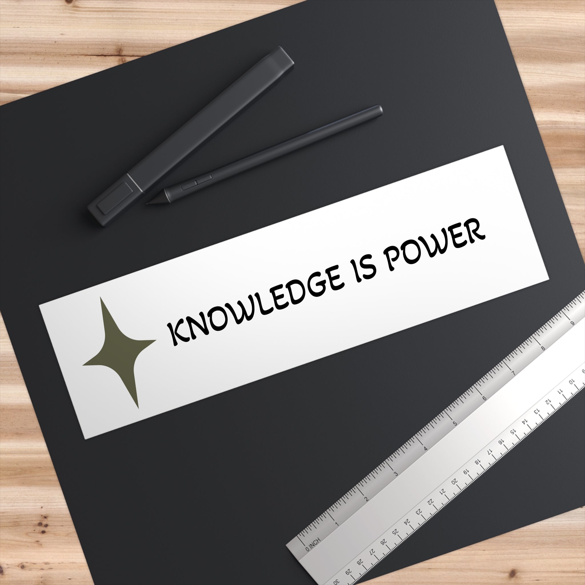 Bumper Sticker — "Knowledge Is Power" Inspirational Decal