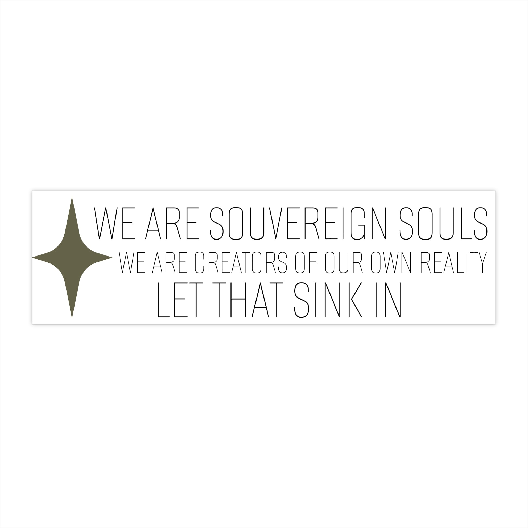 Bumper Sticker — “We Are Sovereign Souls” Inspirational Affirmation Sticker