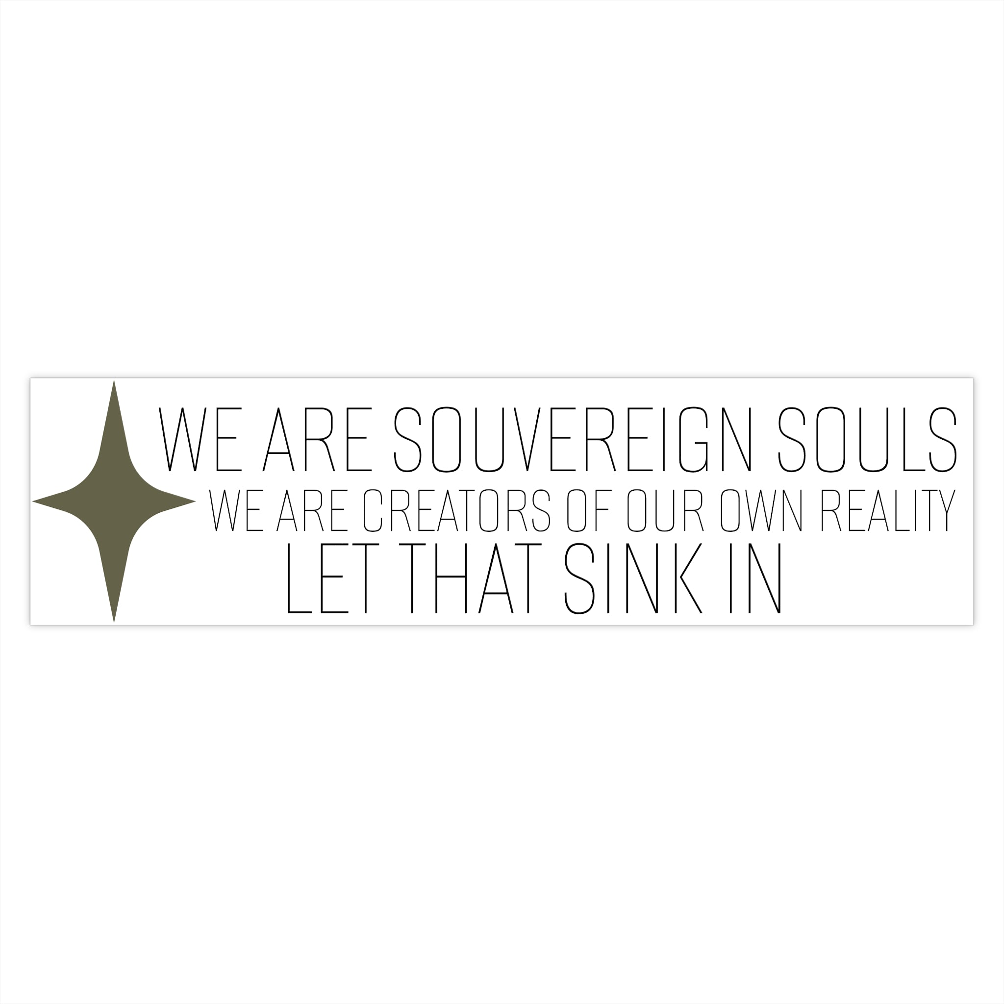 Bumper Sticker — “We Are Sovereign Souls” Inspirational Affirmation Sticker