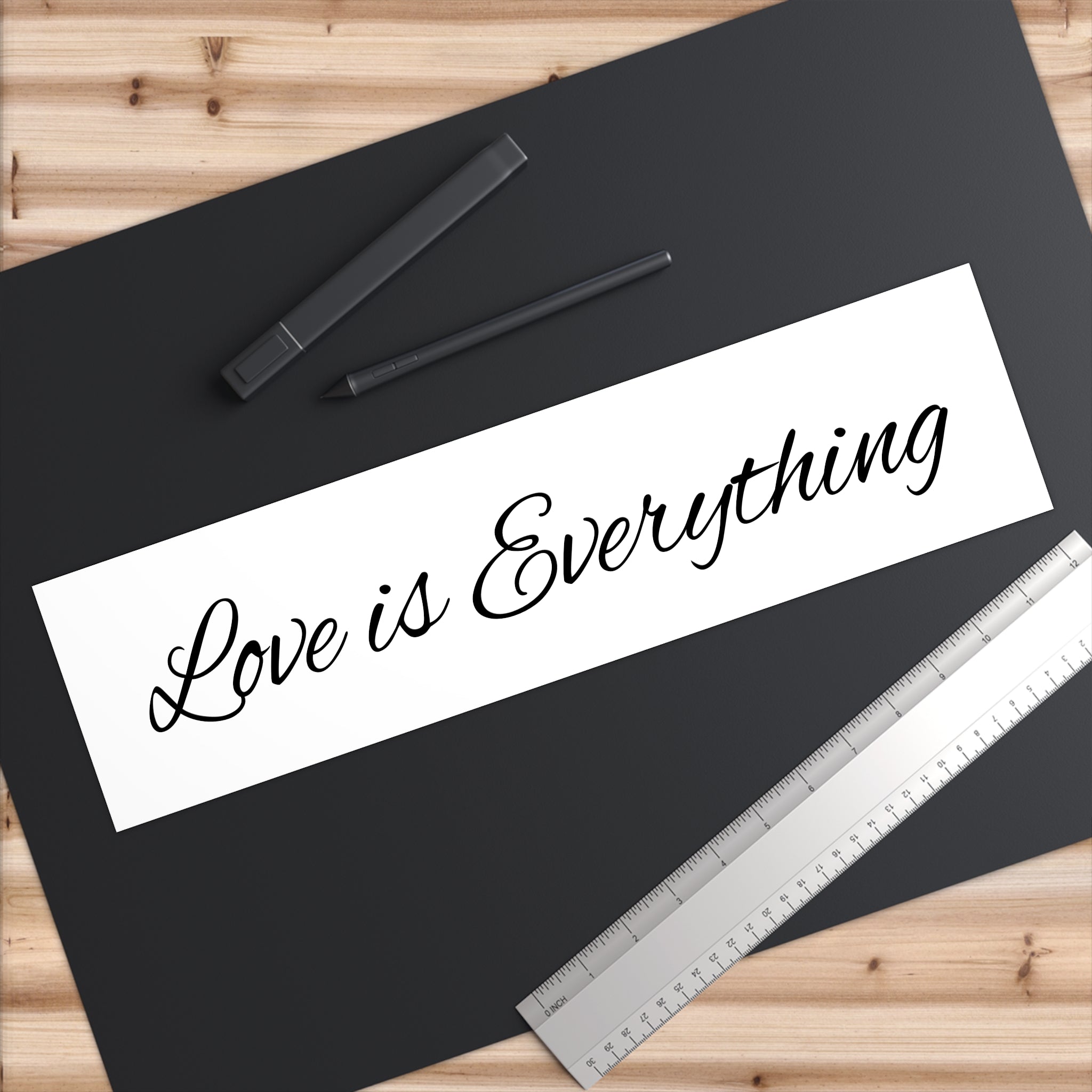 Script Quote Bumper Sticker — Elegant Cursive Car Decal
